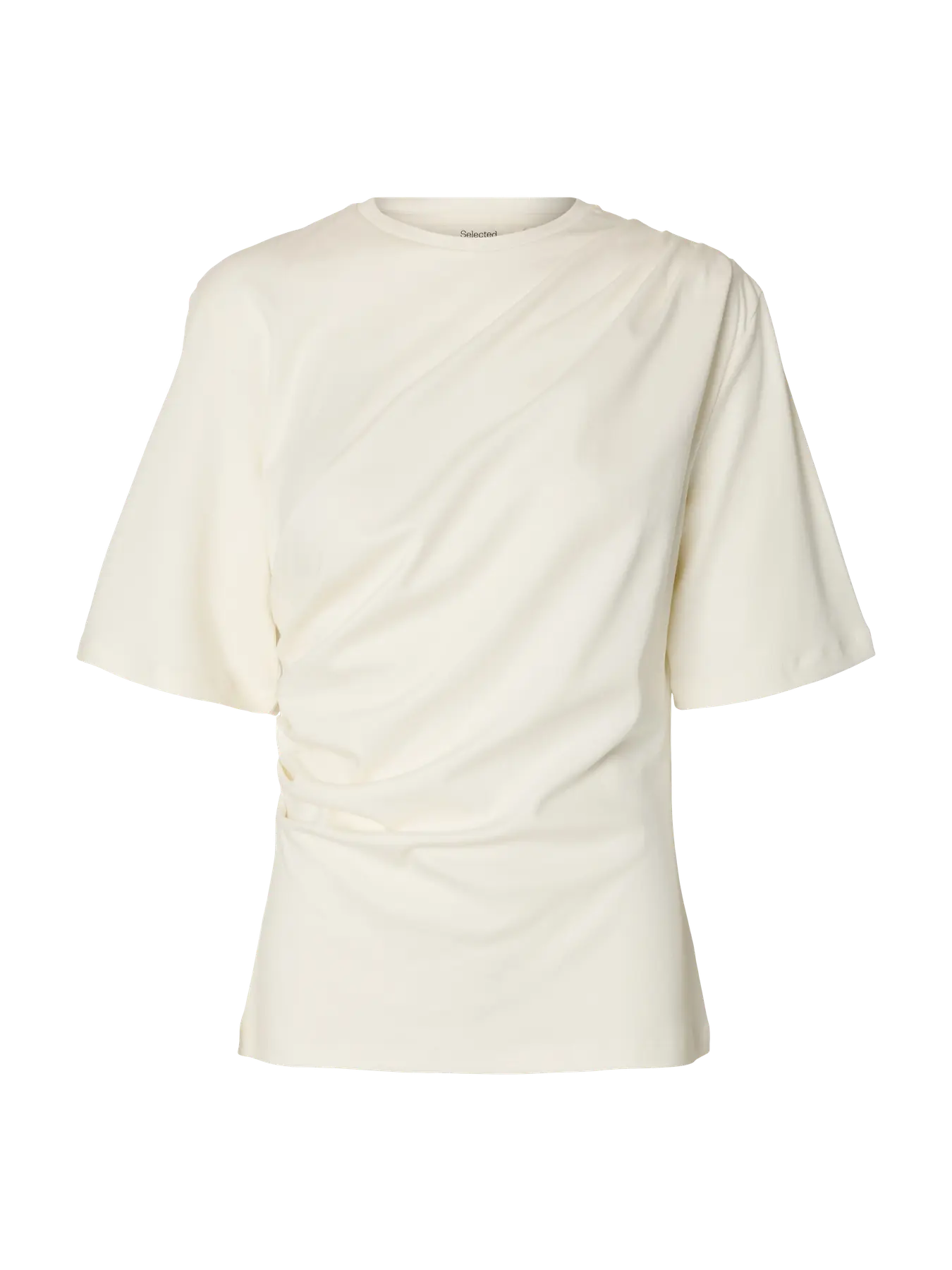 Camiseta Básica Blanca Frunces