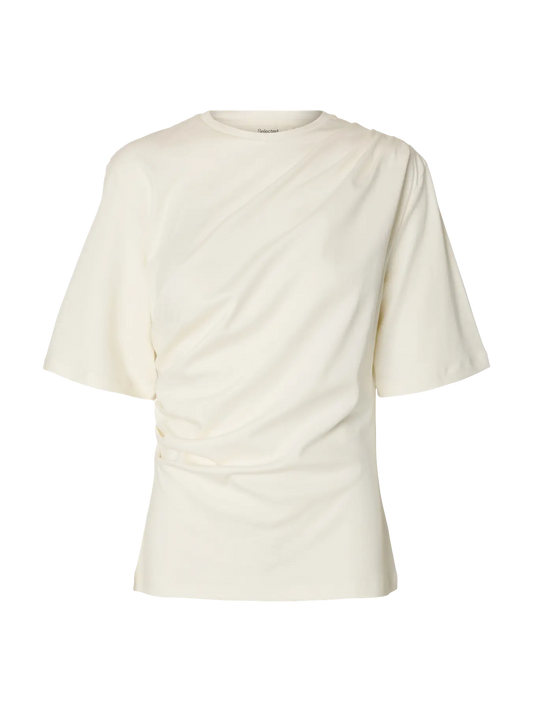 Camiseta Básica Blanca Frunces