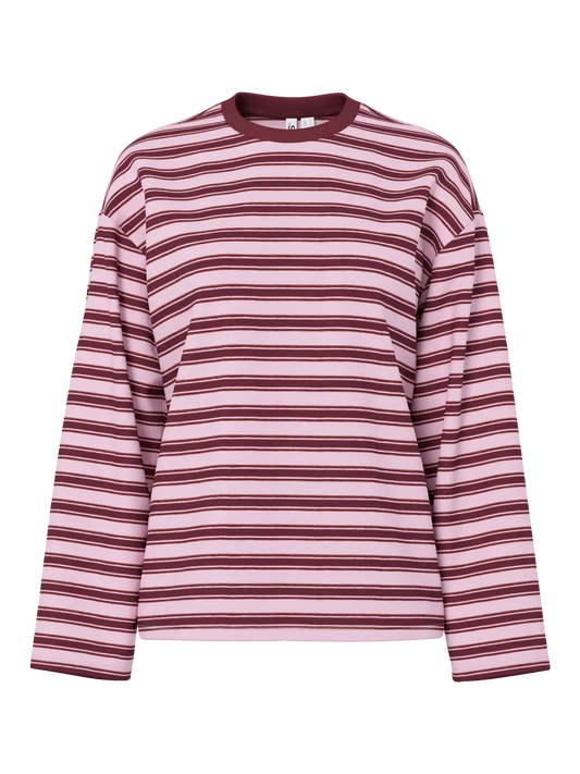 Camiseta Rayas Adie Rosa y Burdeos NOOS