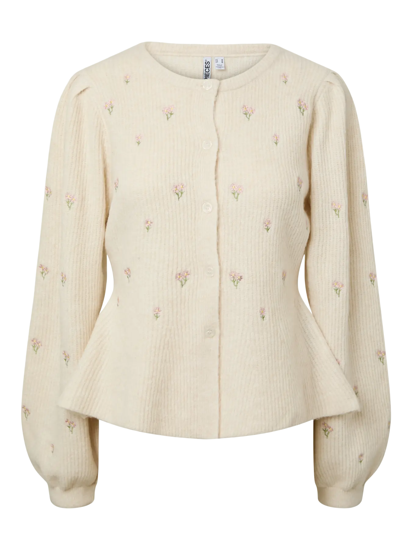 Cardigan Crudo Bordado Flores