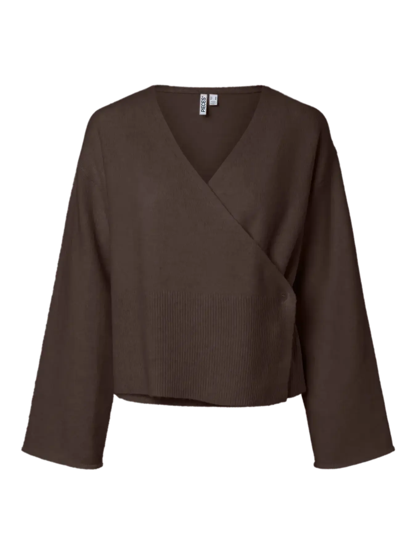 Cardigan Punto Cruzada Marrón