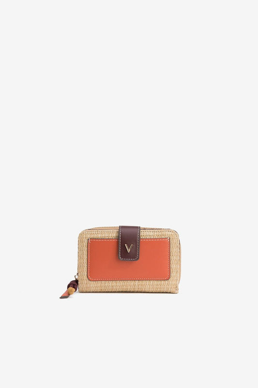 Cartera Rafia Detalle Teja