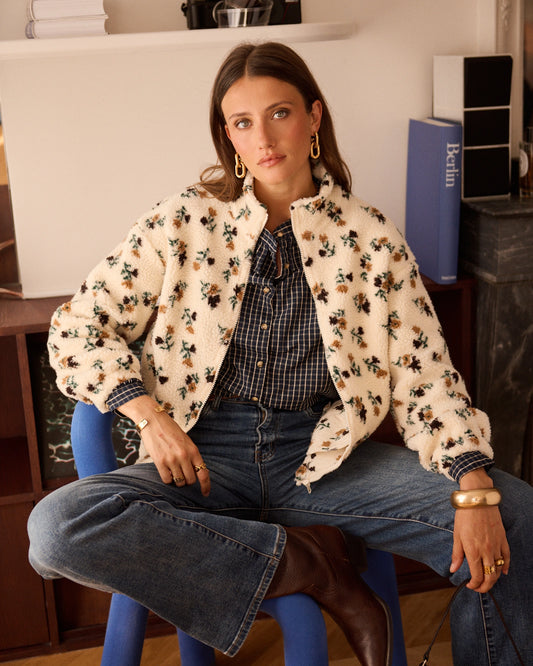 Chaqueta Teddy Floral