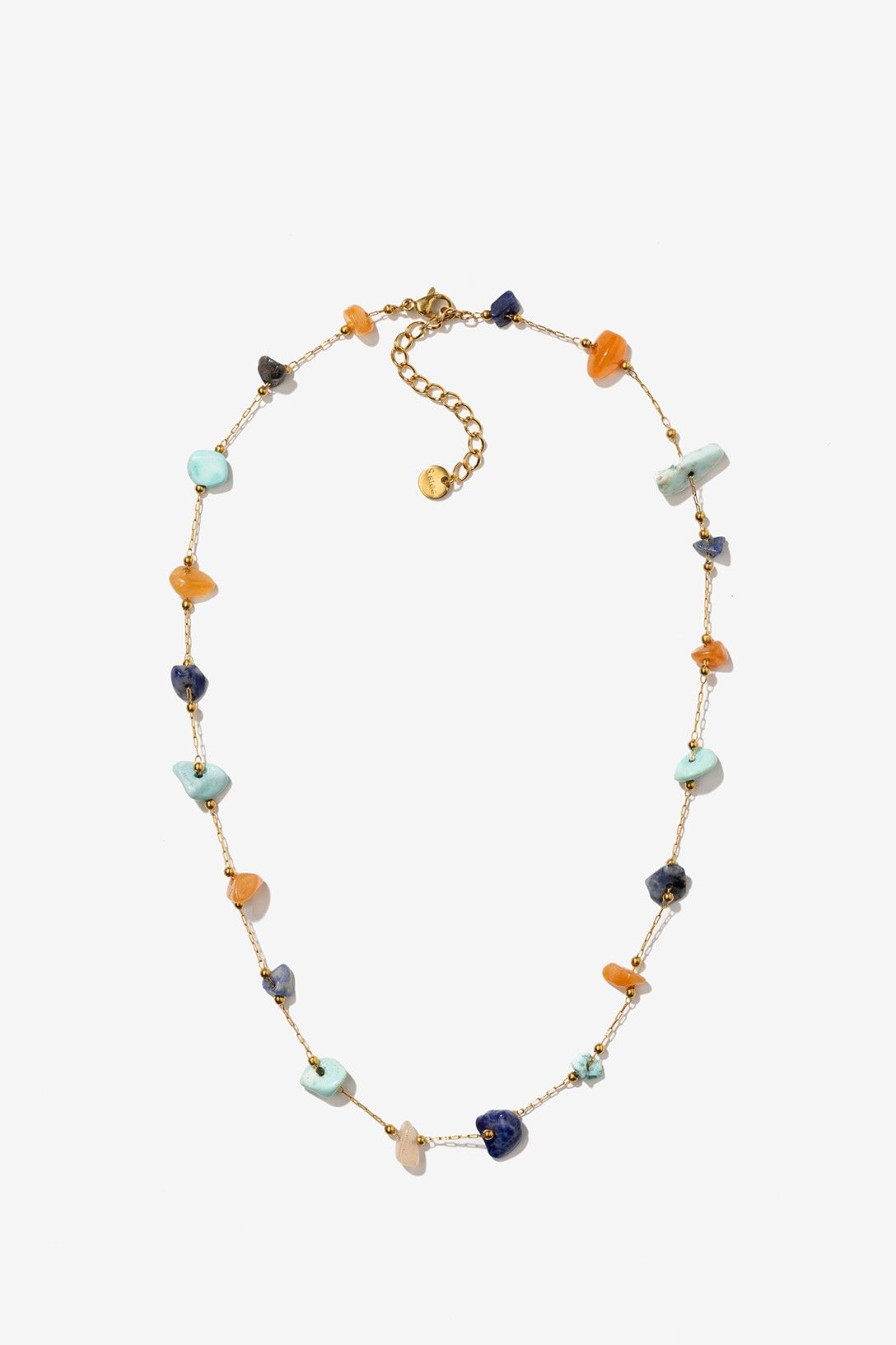 Colgante Acero Inoxidable Piedras Multicolor