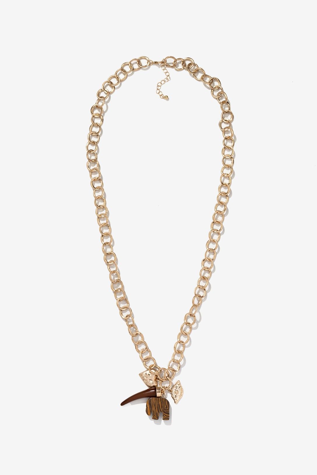Collar Maxi Largo Elefante Marrón
