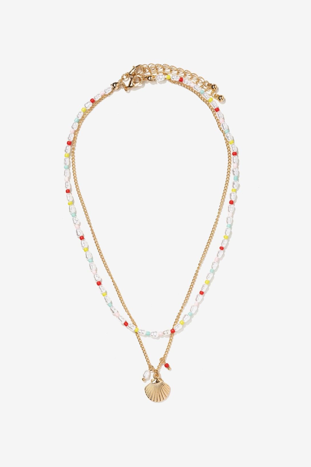 Collar Perlas Con Bolitas Colores