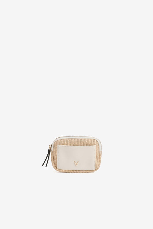 Mini Monedero Rafia Crema