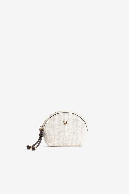 Monedero Efecto Tela Polipiel Beige