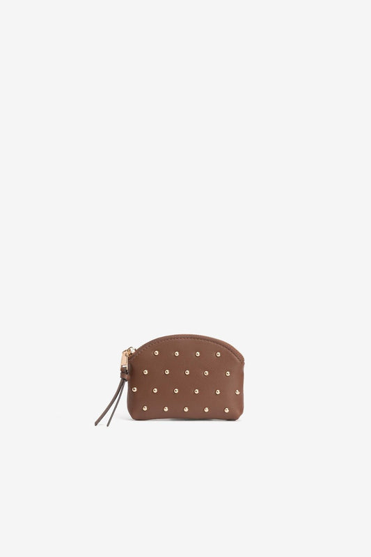 Monedero Tachas Marrón