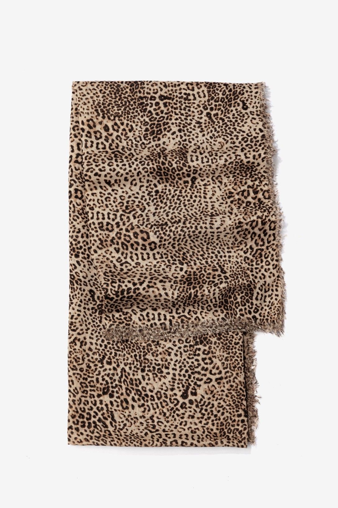 Pañuelo Color Crudo Estampado Leopardo