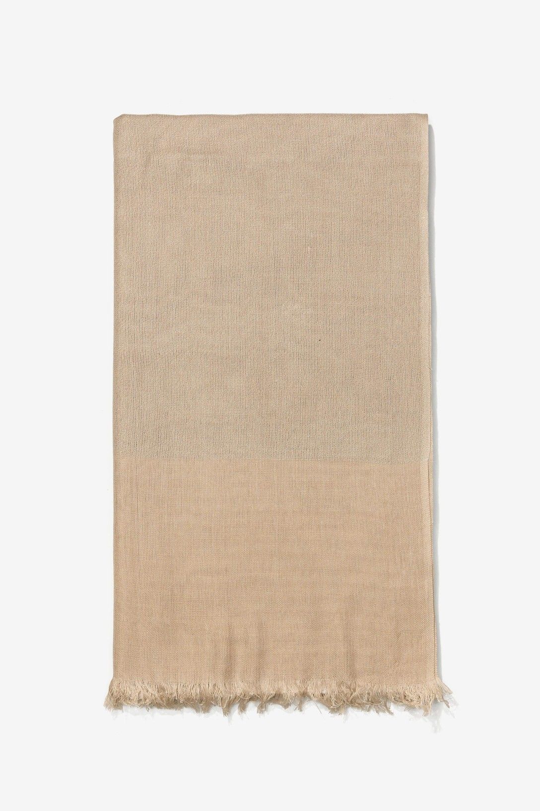 Pañuelo Rectangular Tejido Brillante Acabado Deshilachado