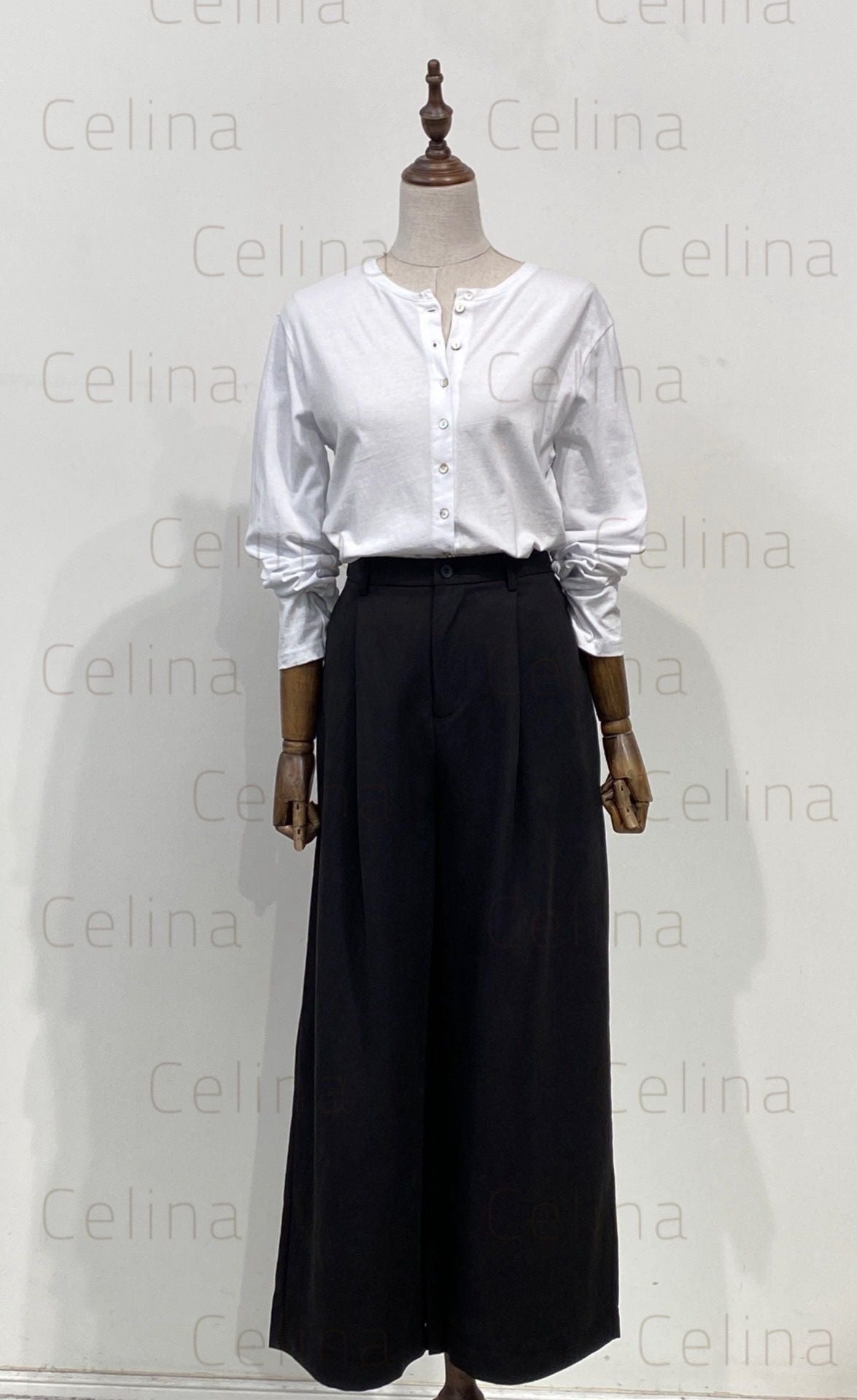 Pantalón Pinzas Celina Negro