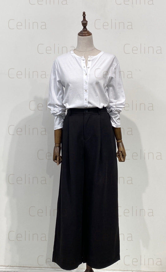 Pantalón Pinzas Celina Negro