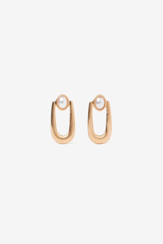 Pendientes Aro Largo Perla Mini