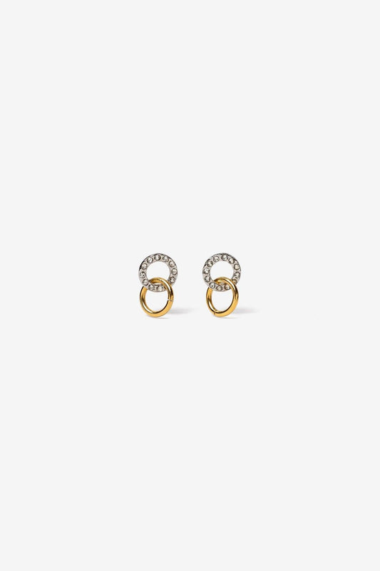 Pendientes Bicolores Acero Inoxidable Brilli