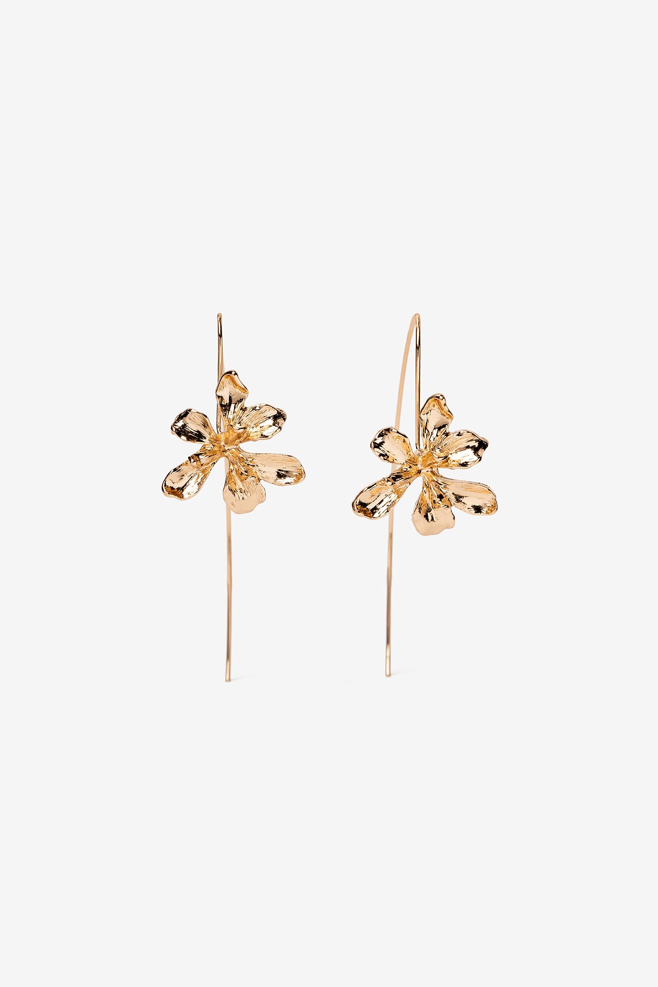 Pendientes Cierre Curvado Flor