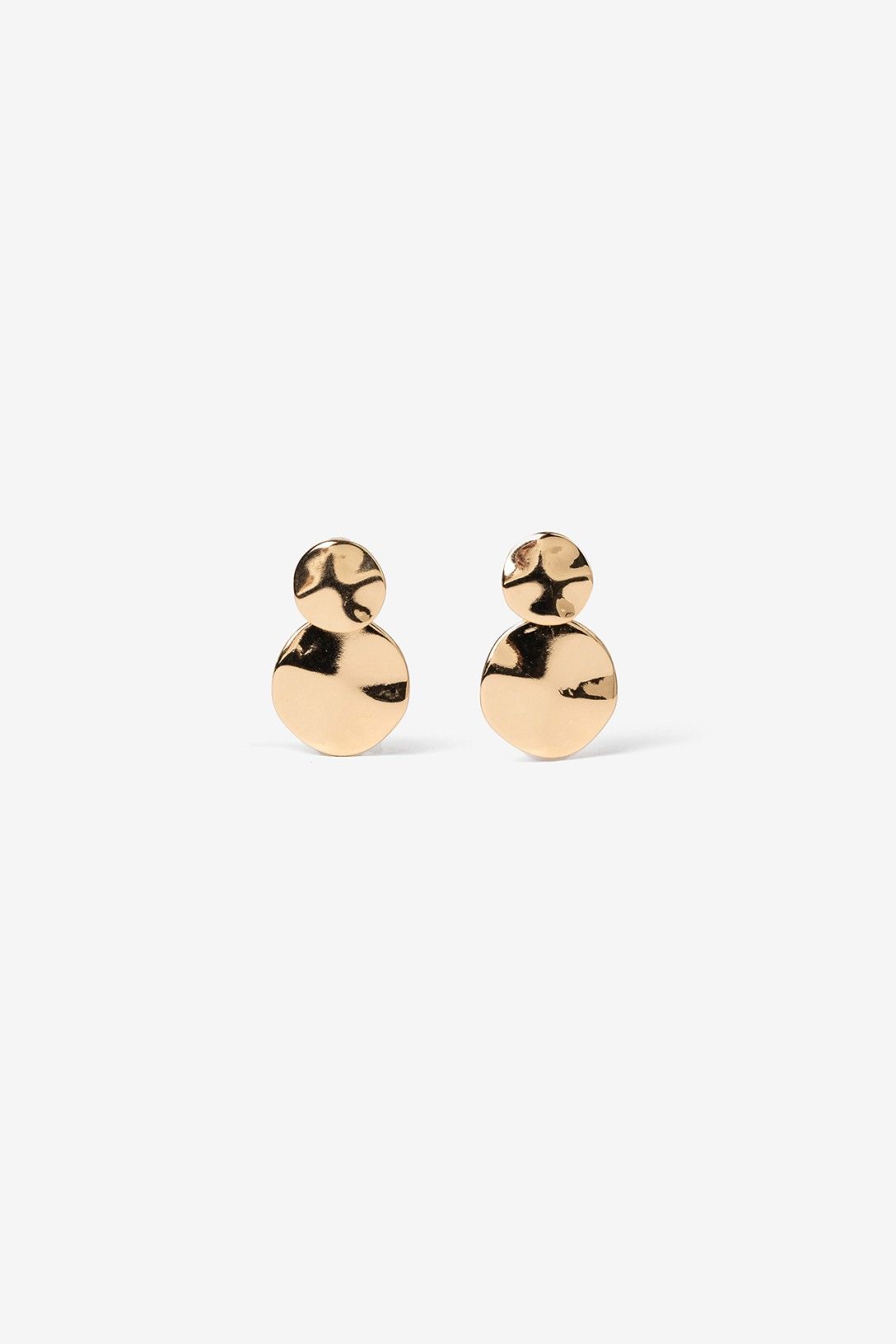 Pendientes Dorado Doble Circulo Mini