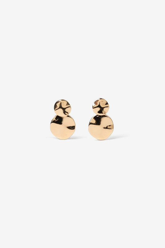 Pendientes Dorado Doble Circulo Mini