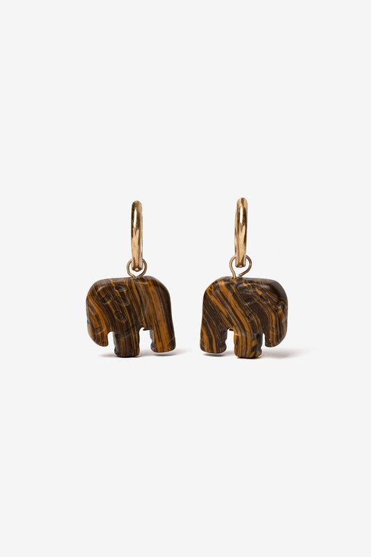 Pendientes Elefante Marrón