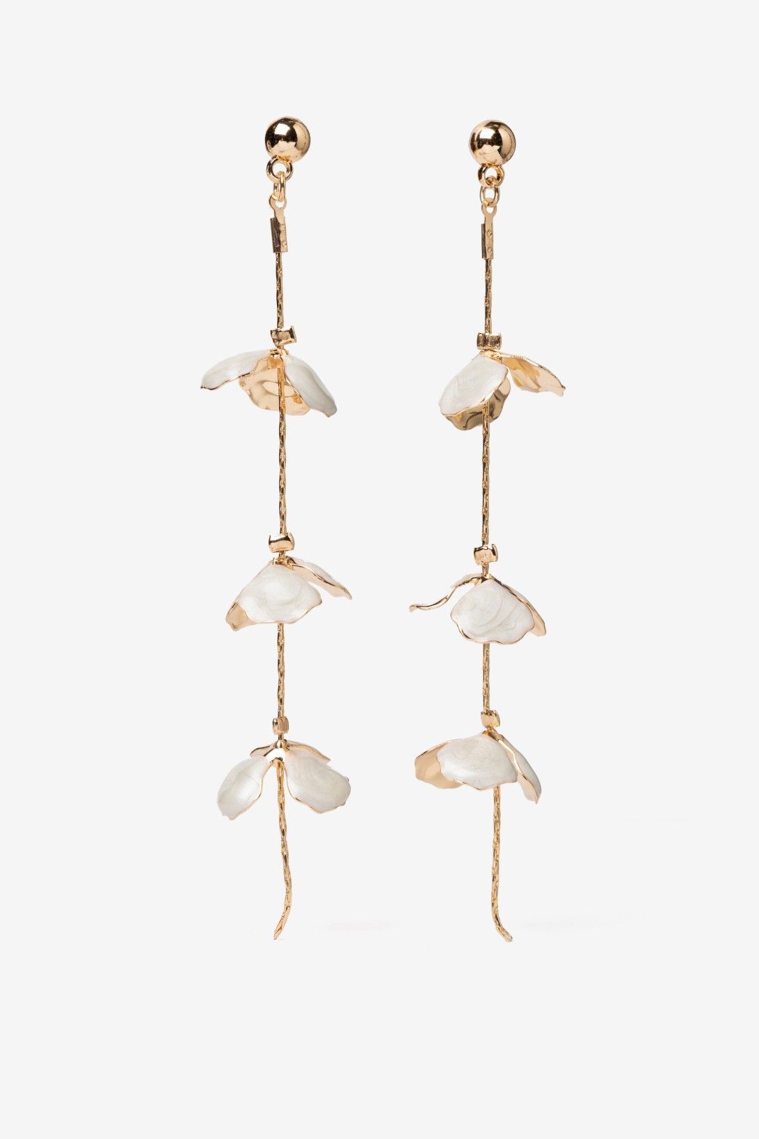 Pendientes Largos Triple Flor