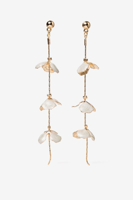 Pendientes Largos Triple Flor