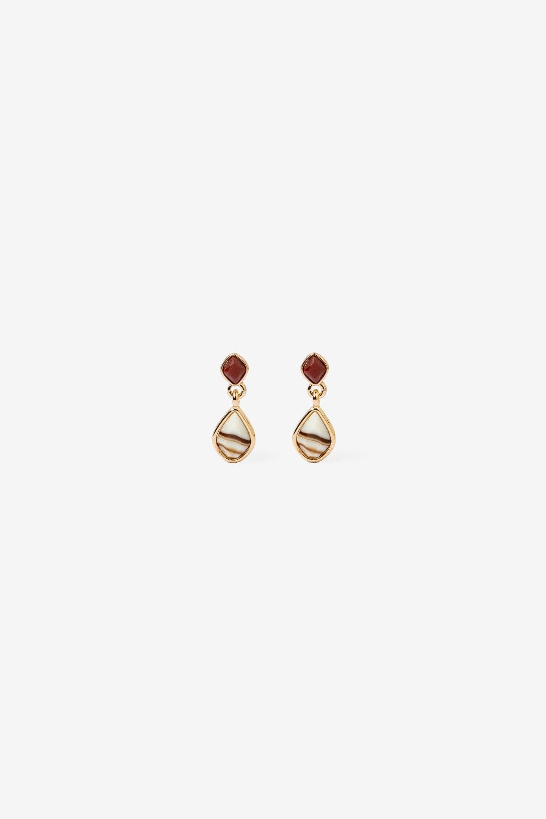Pendientes Mini Piedra Teja Triangulo