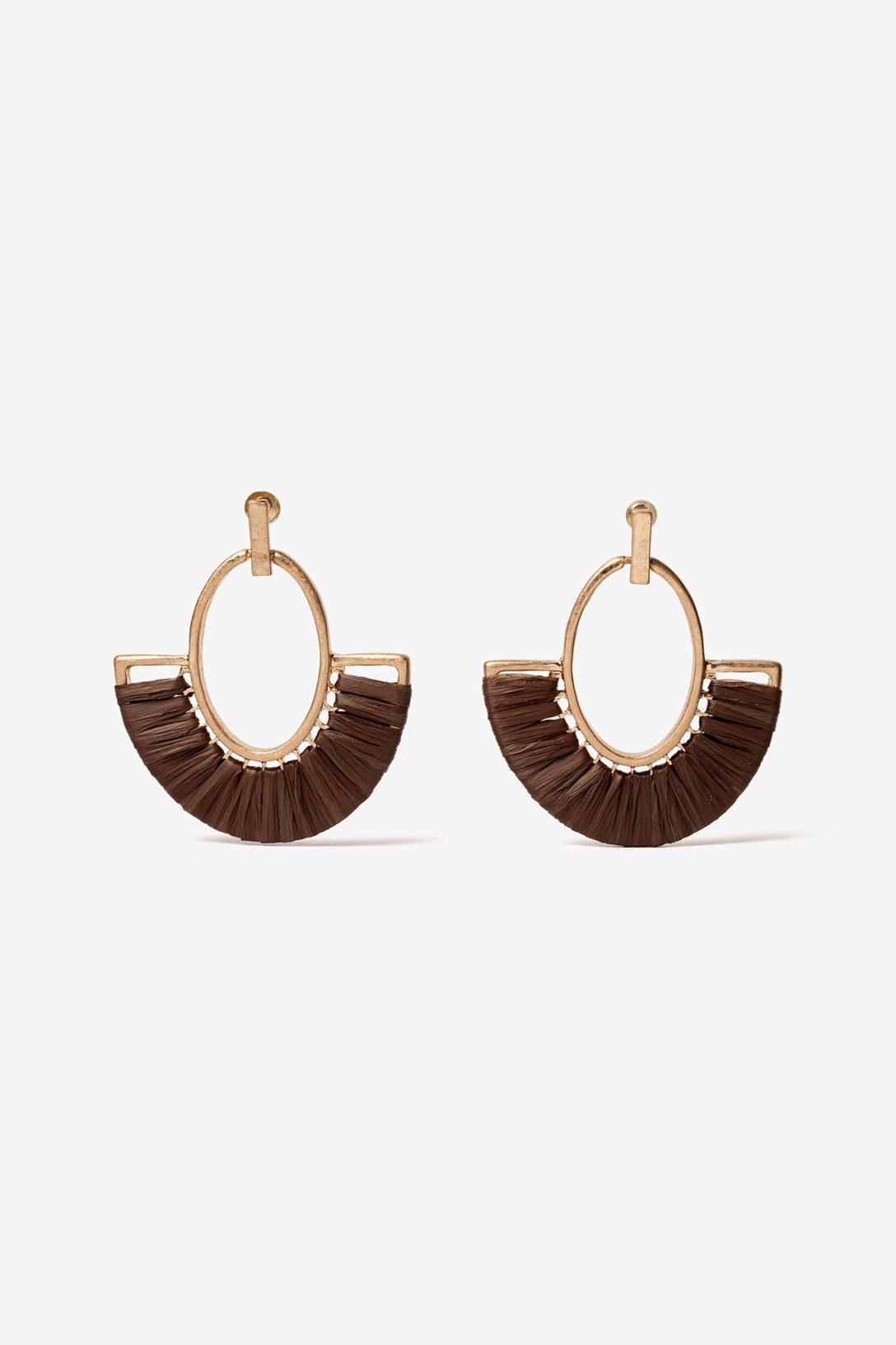 Pendientes Safari  Flecos Marrón