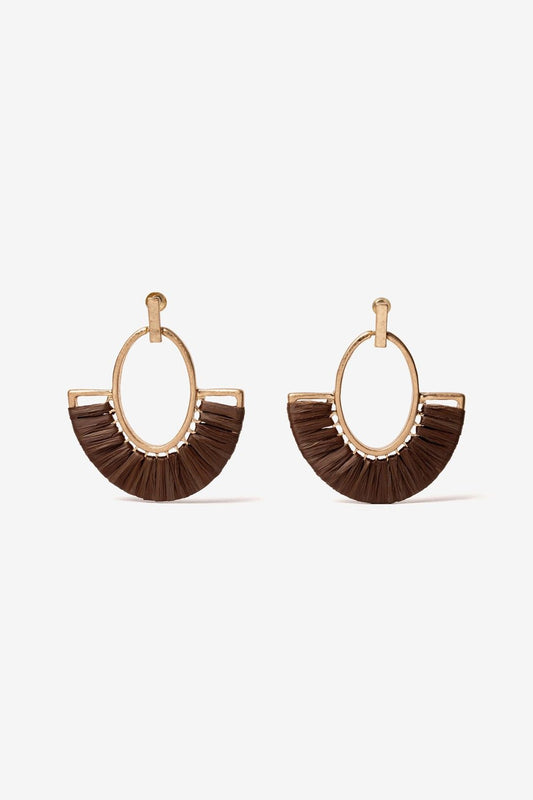 Pendientes Safari  Flecos Marrón