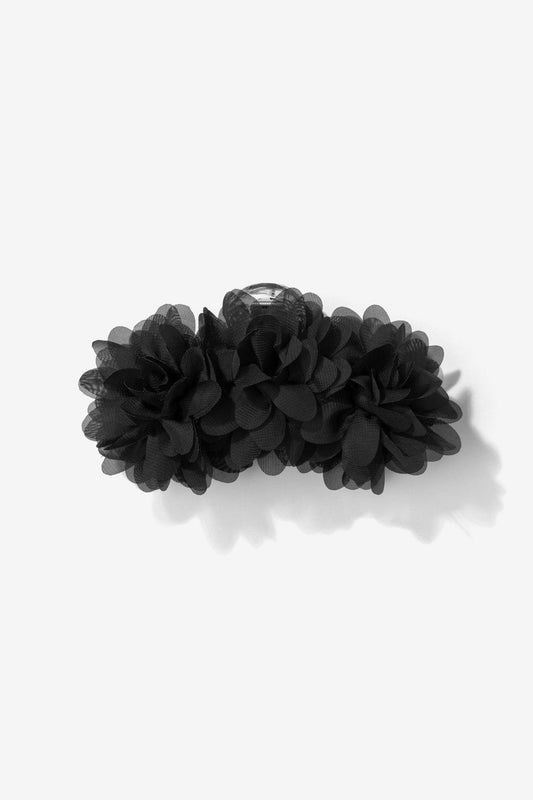 Pinza Pelo Flores Negro