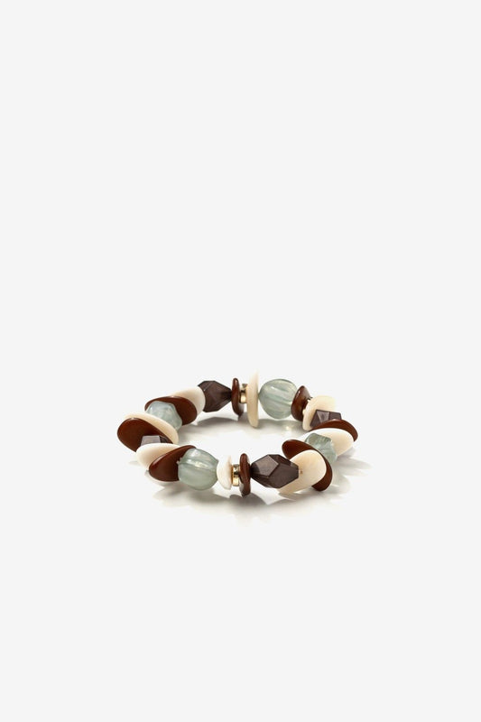 Pulsera Piedras Grandes Verde y Marrón