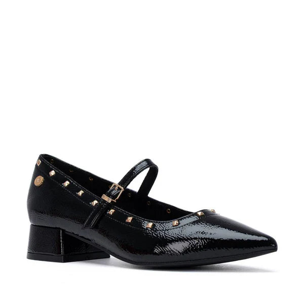 Zapato Charol Con Tachuelas Negro