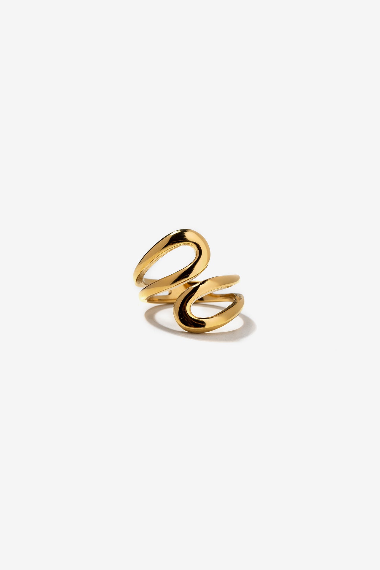Anillo Ondulado Oro