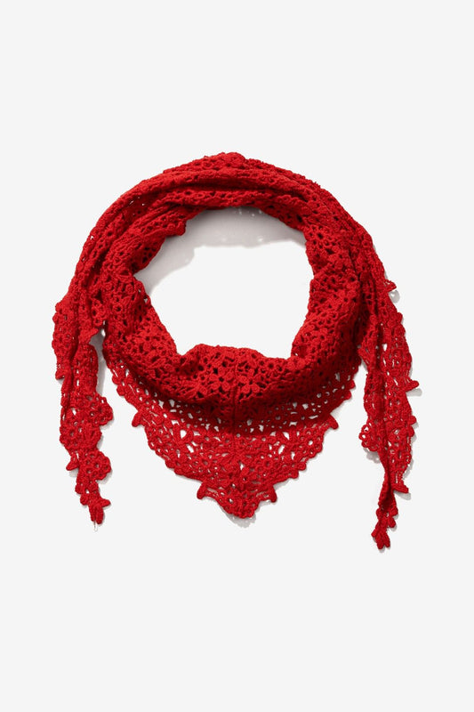 Bandana Crochet Roja