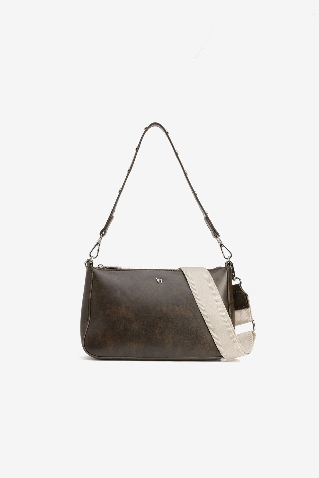 Bolso Bandolera Chocolate Tachas