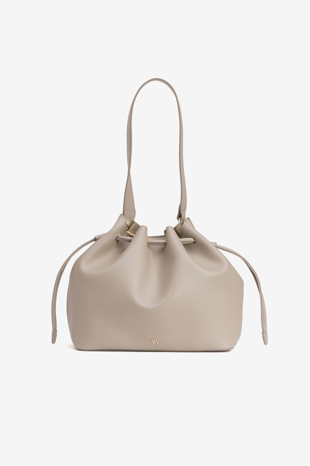 Bolso Bombonera De Hombro Beige