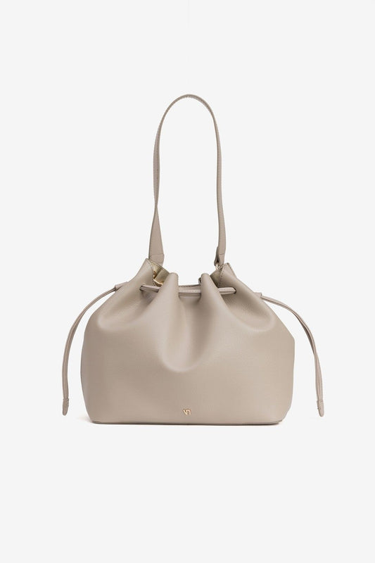 Bolso Bombonera De Hombro Beige