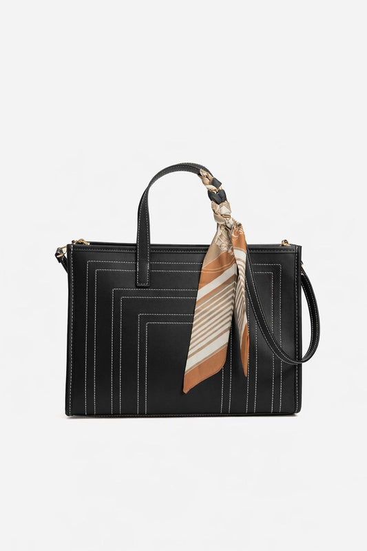 Bolso City Bag Negro Pañuelo