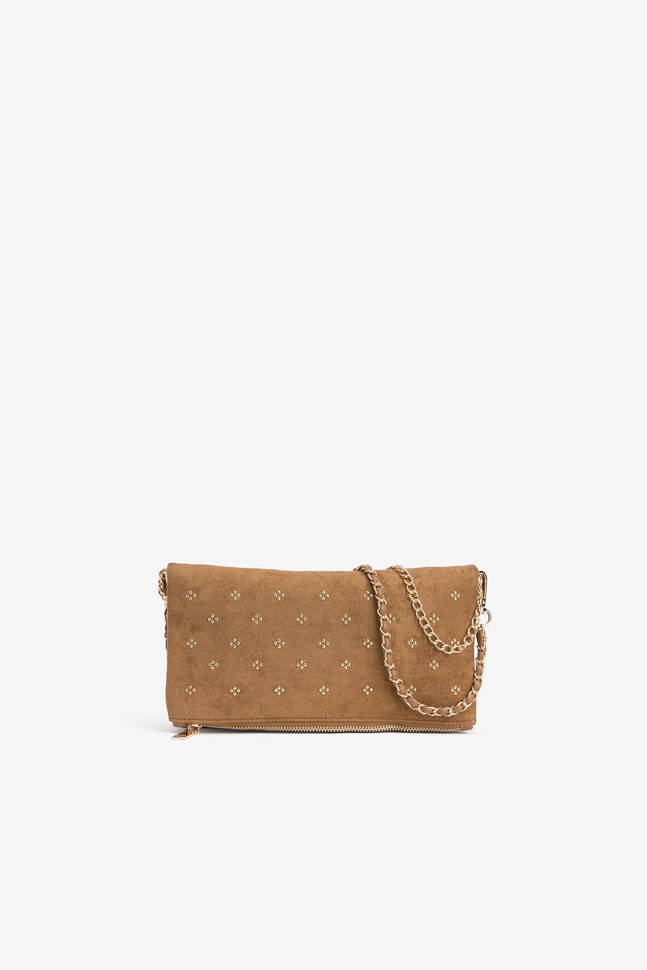 Bolso Rectangular Tachas Serraje