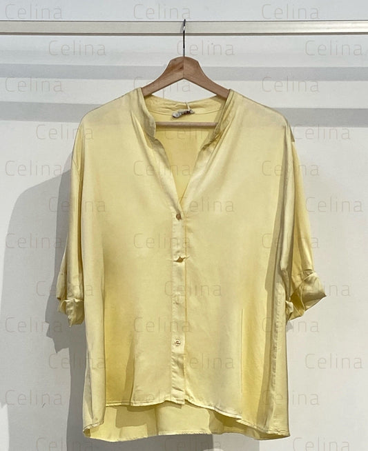 Camisa Satinada Amarilla