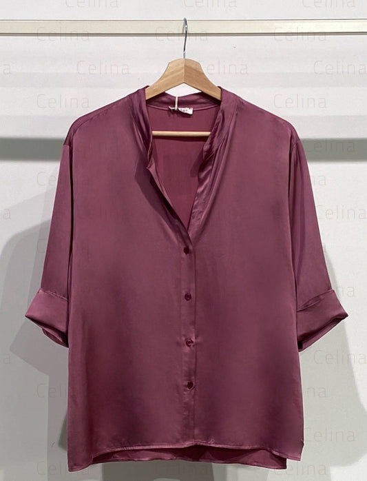 Camisa Satinada Rosa