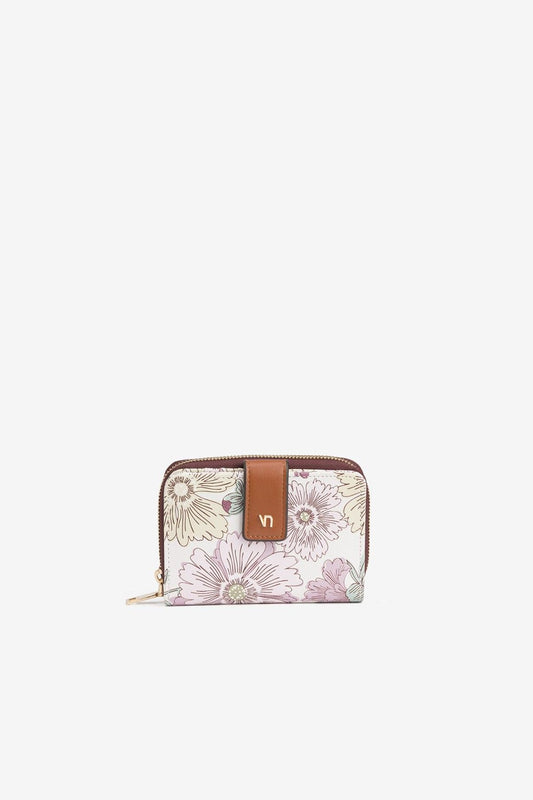 Cartera Flores Lila