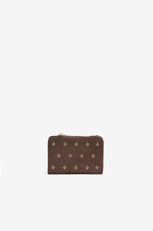 Cartera Tachas Chocolate