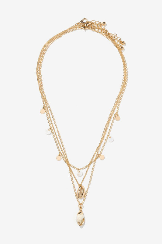 Collar Triple Concha Dorada