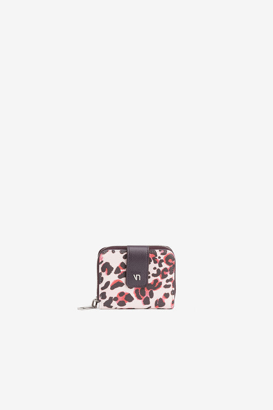 Monedero Mini Morado Animal Print