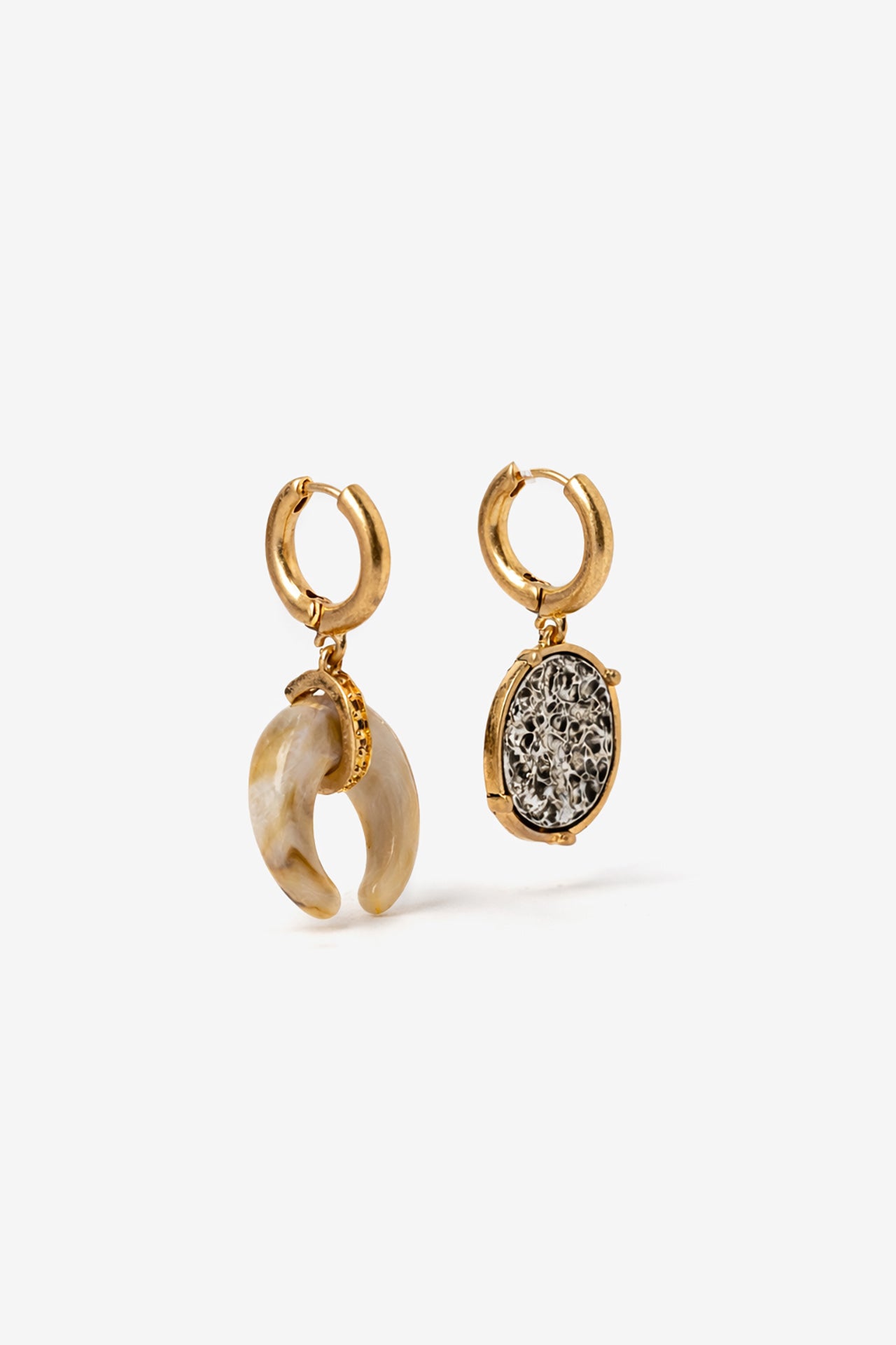 Pendientes Aro Dorado Colgantes Mixtos
