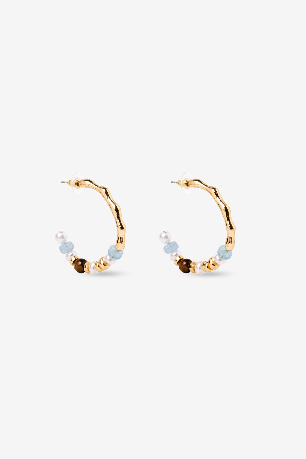 Pendientes Aro Piedra Azul