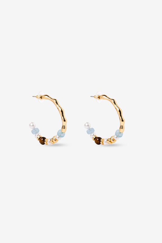 Pendientes Aro Piedra Azul