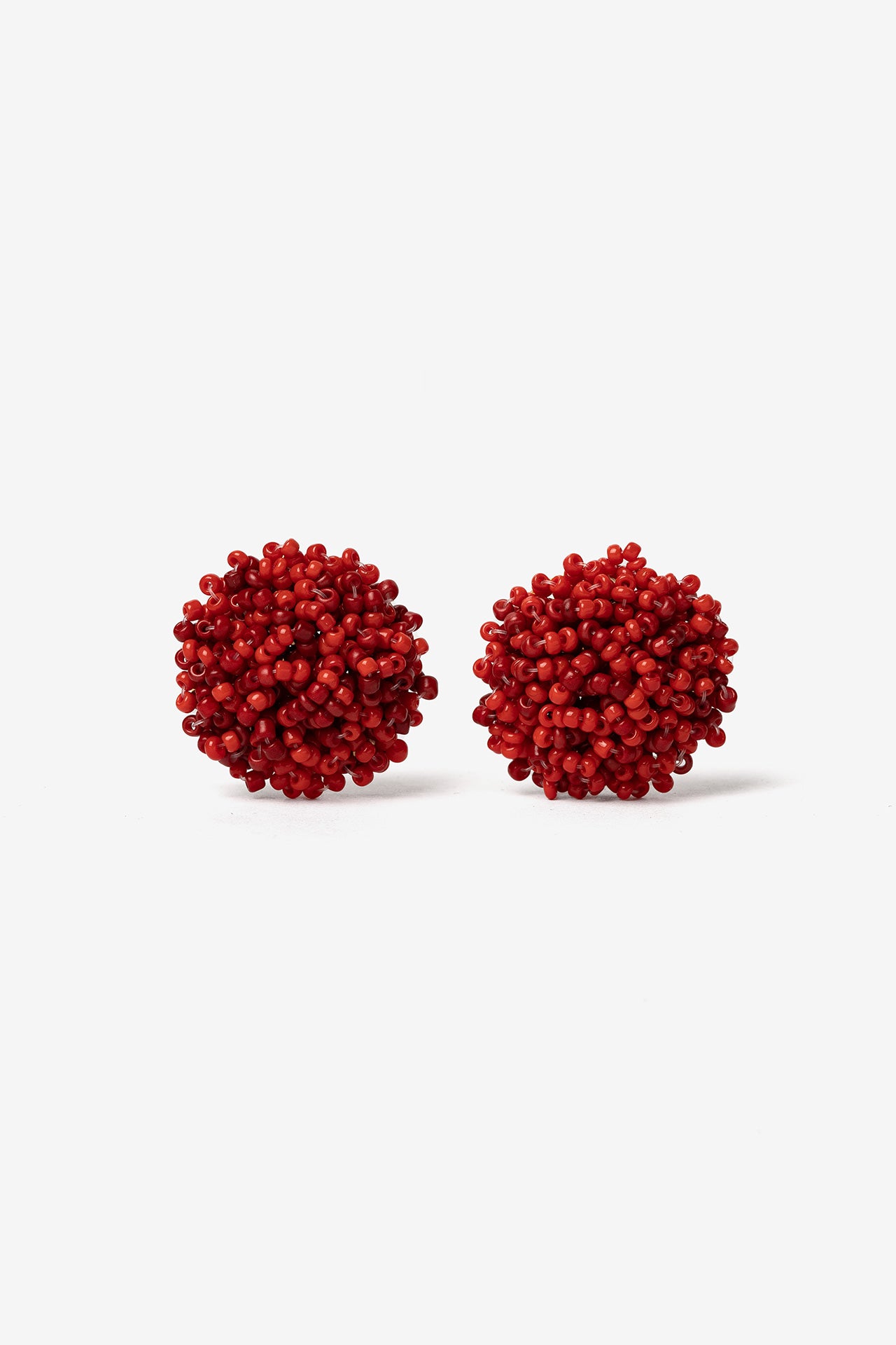 Pendientes Bola Coral Rojo