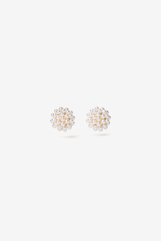 Pendientes Flor Con Perla