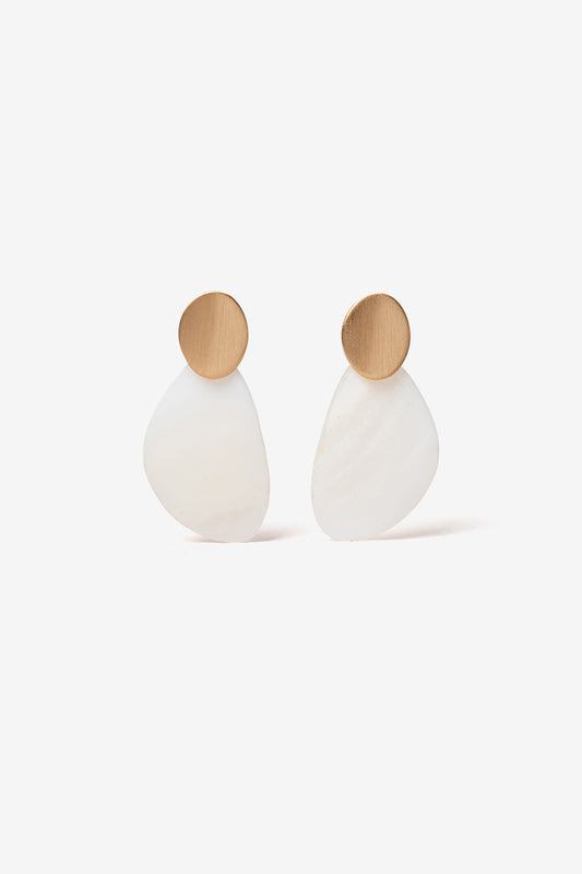 Pendientes Hoja Oro Nacar